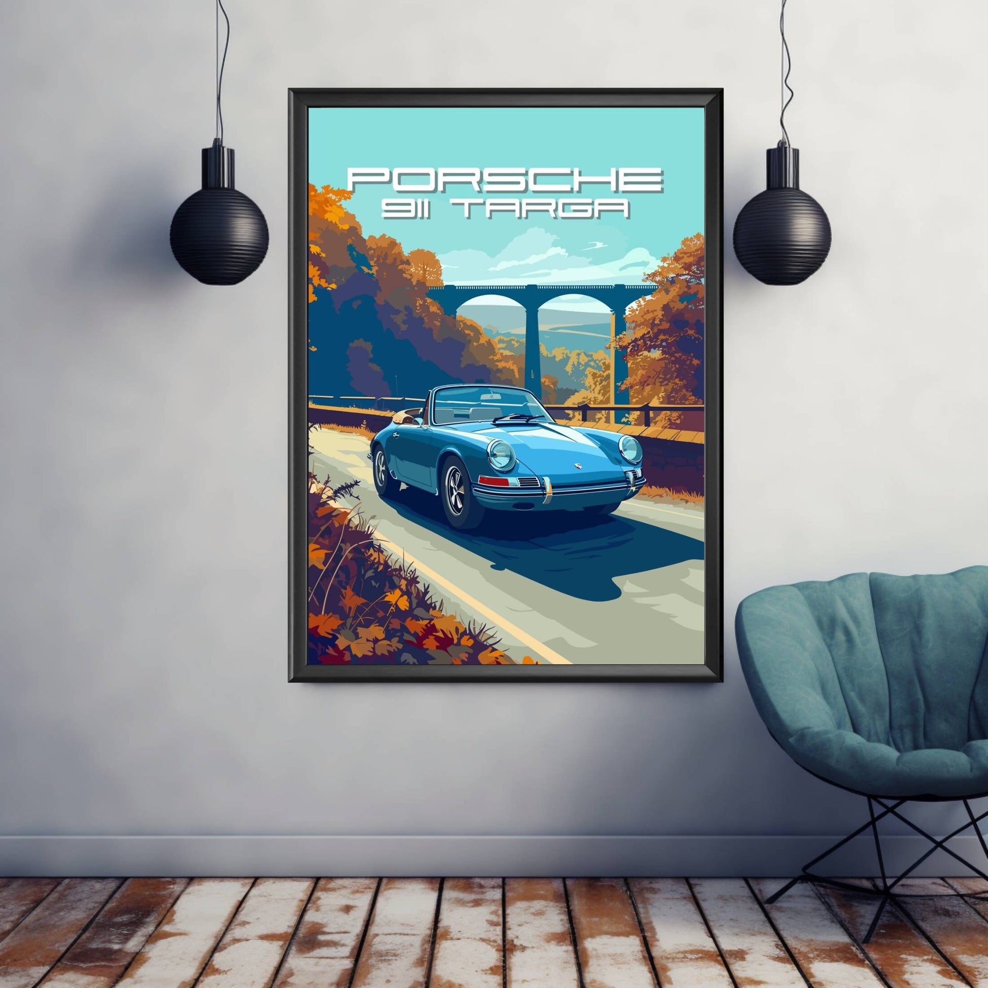 Porsche 911 Targa Poster, 1960s