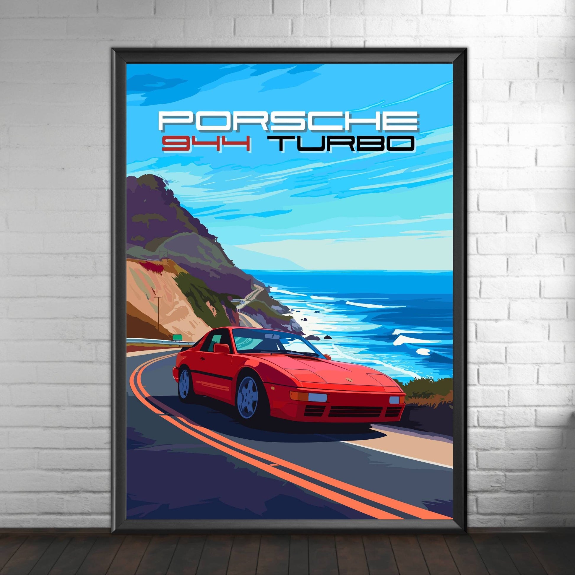 Porsche 944 Turbo Poster, 1980s