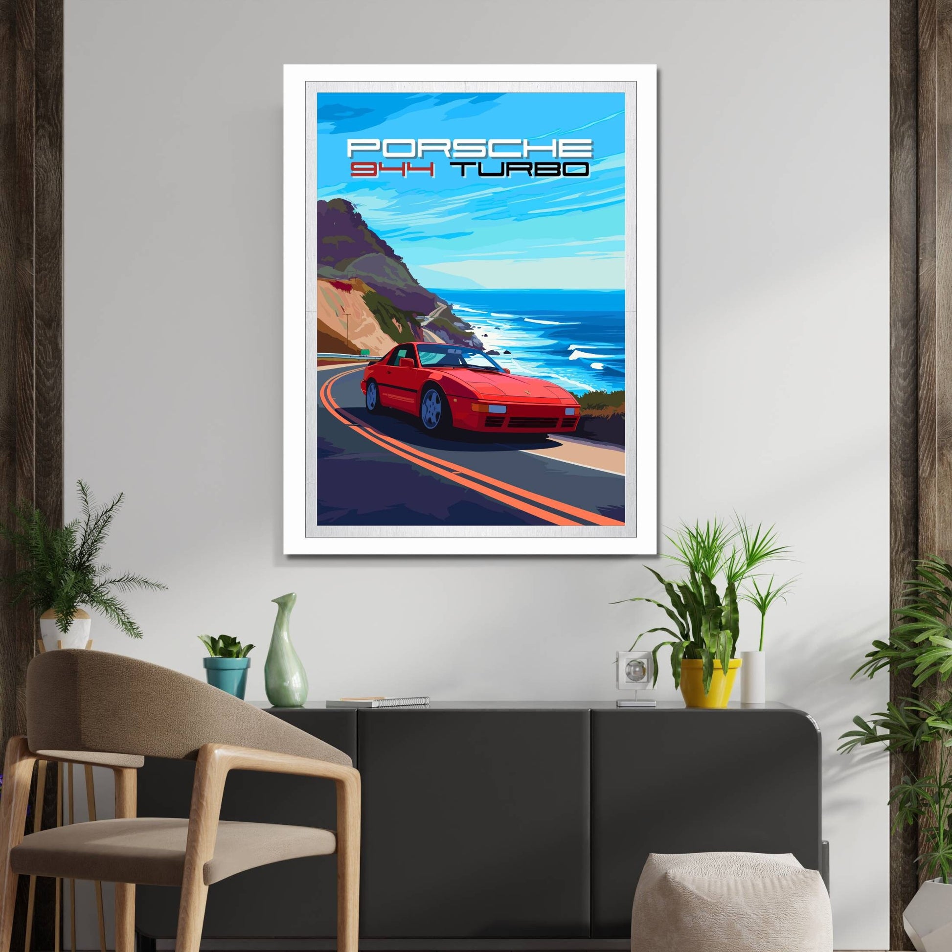 Porsche 944 Turbo Poster, 1980s