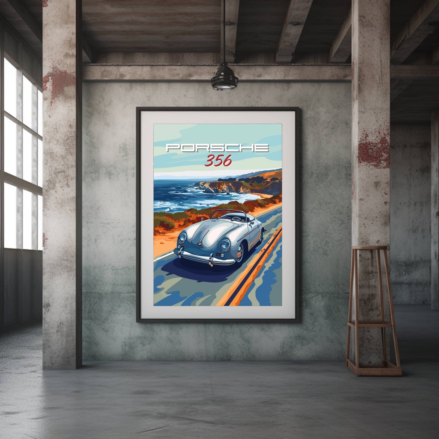 Porsche 356 Print, 1940s Supercar print