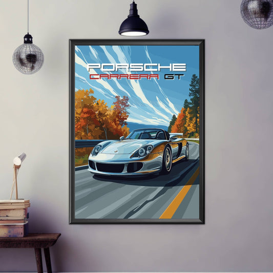 Porsche Carrera GT Print, 2000s Car Print, Porsche Carrera GT Poster, Supercar print, Car Print, Car Poster, Car Art, Classic Car Print