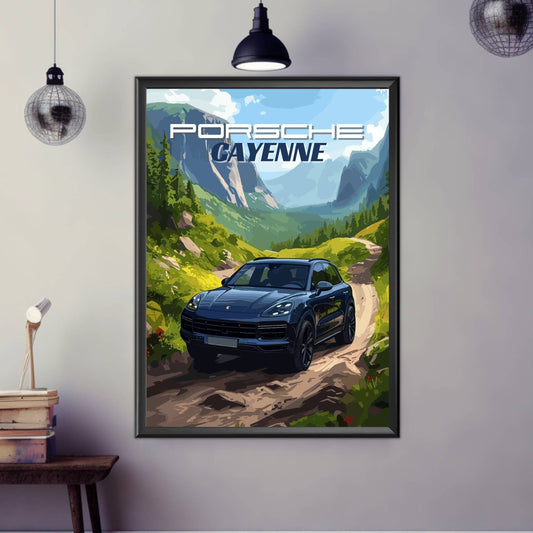 Porsche Cayenne Poster, 2010s Car Print, Porsche Cayenne Print, Supercar print, Car Print, Car Poster, Car Art, SUV Car Print, Off-Roader