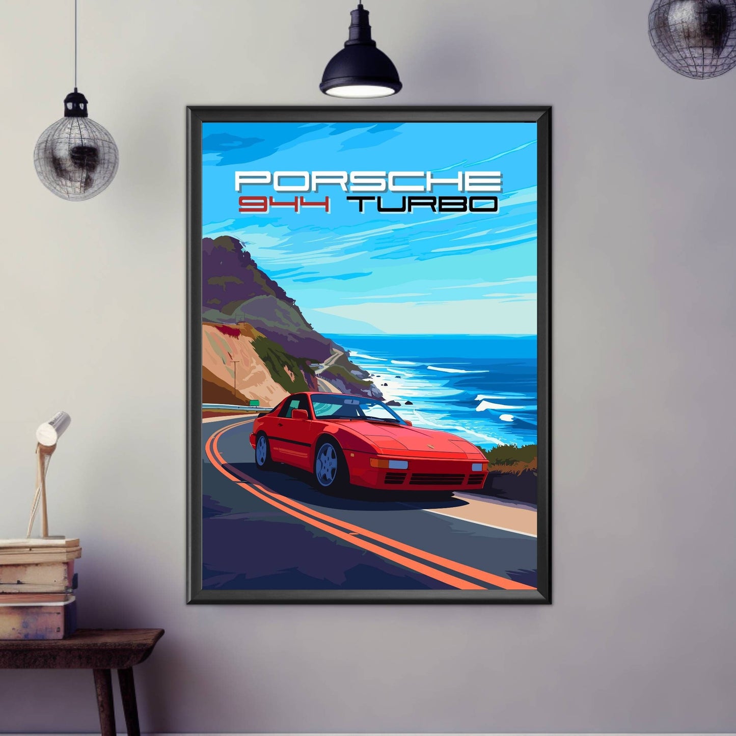 Porsche 944 Turbo Poster, 1980s