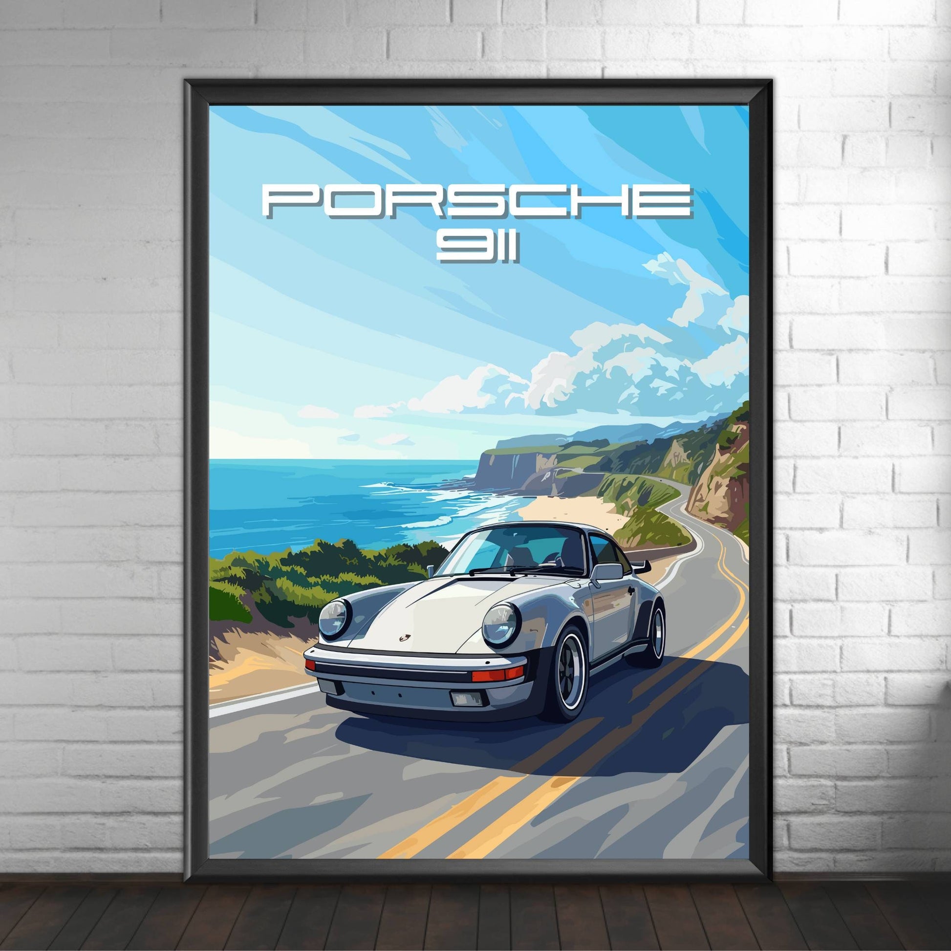 Porsche 911 Poster, 1980s