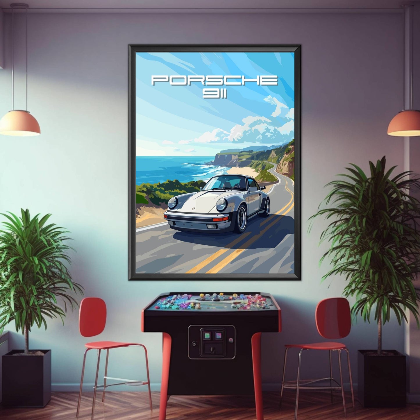 Porsche 911 Poster, 1980s