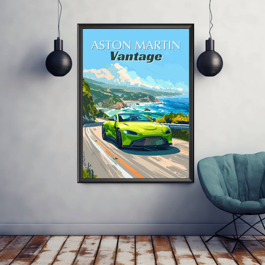 Aston Martin Vantage Print, Aston Martin Vantage Poster, 2010s Car, Modern Classic Car Print, Car Print, Car Poster, Car Art, Luxury Car