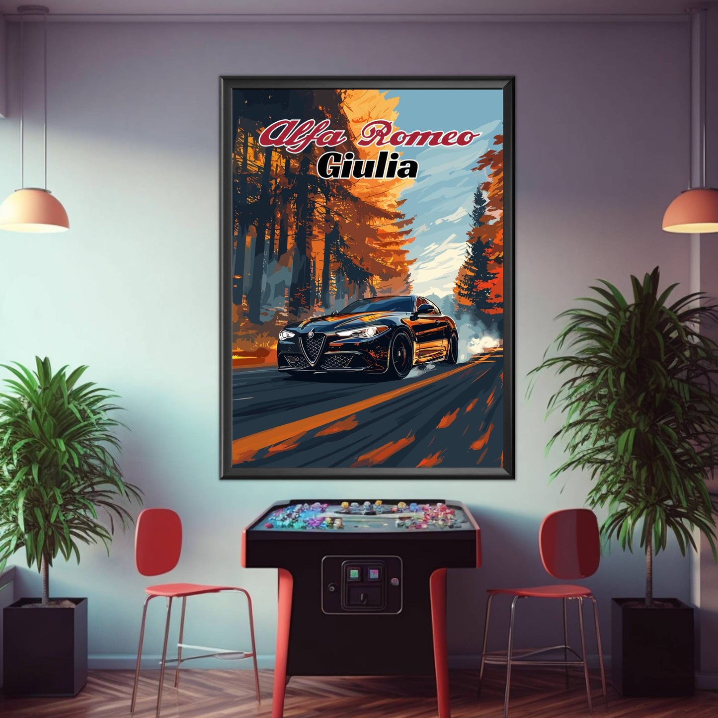 Alfa Romeo Giulia Car Poster