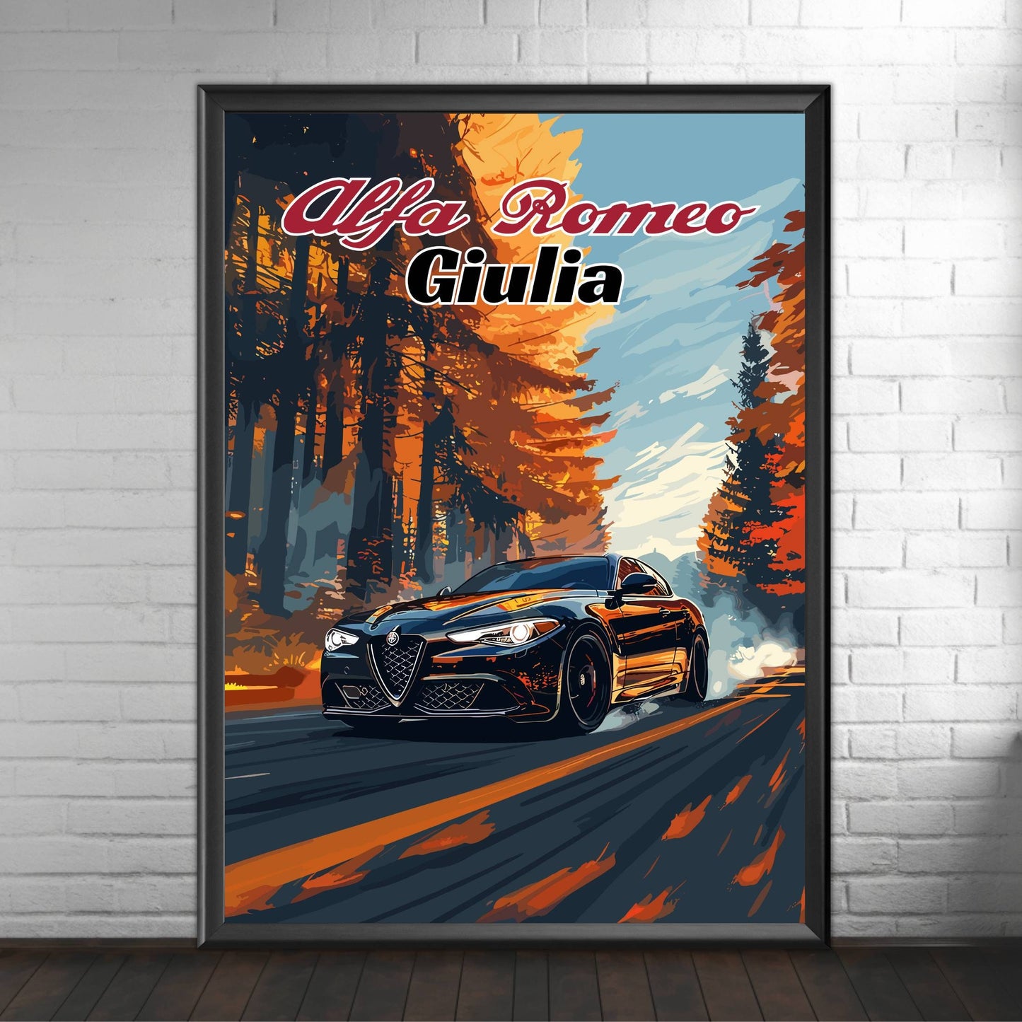 Alfa Romeo Giulia Car Poster