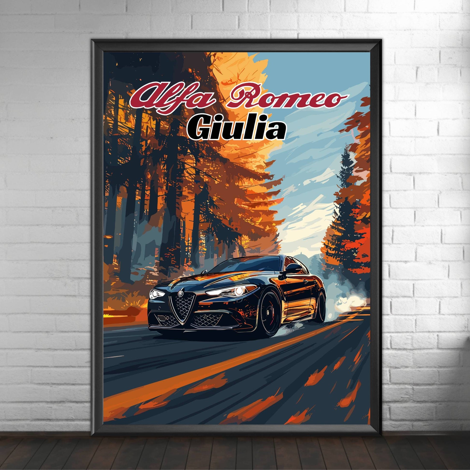 Alfa Romeo Giulia Car Poster