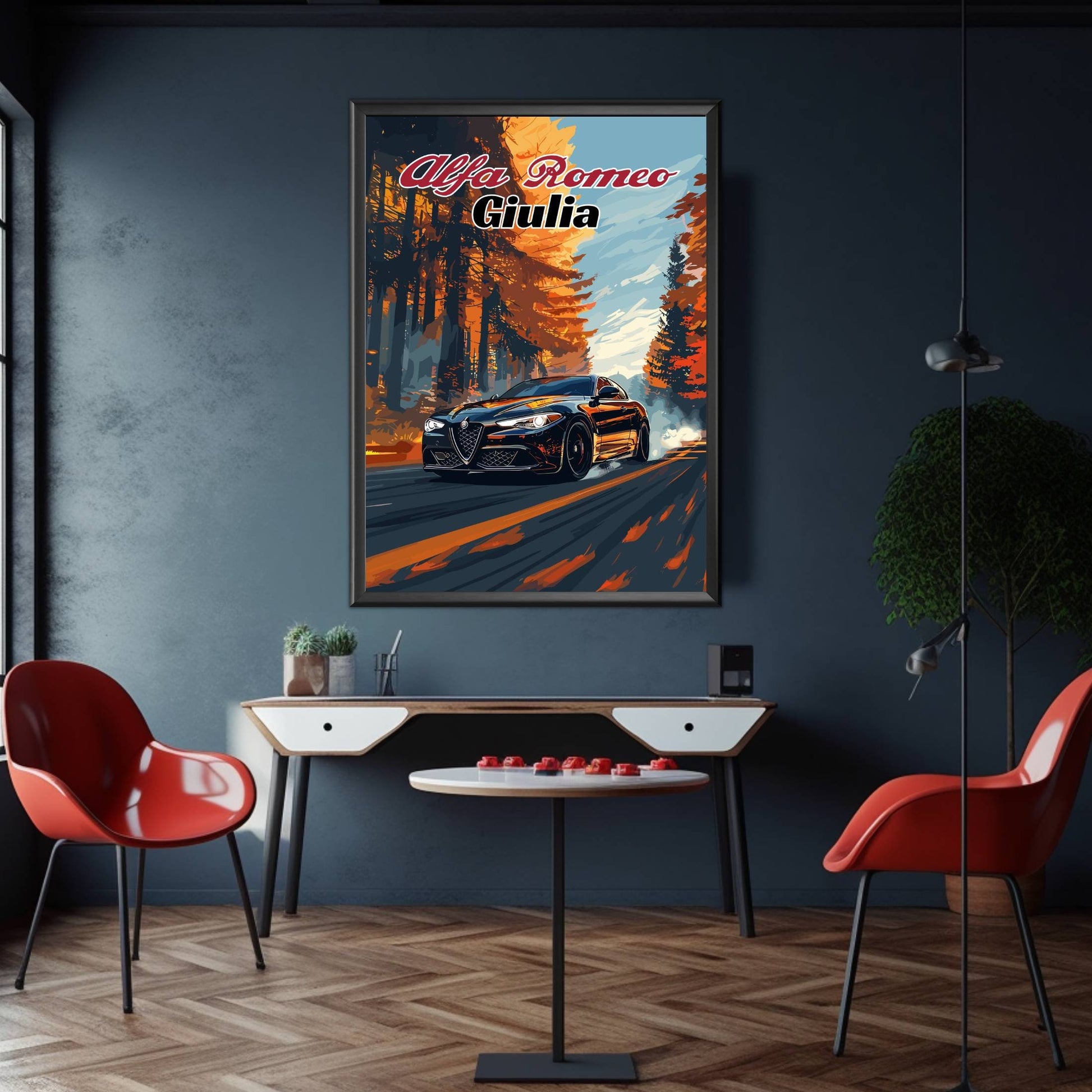 Alfa Romeo Giulia Car Poster