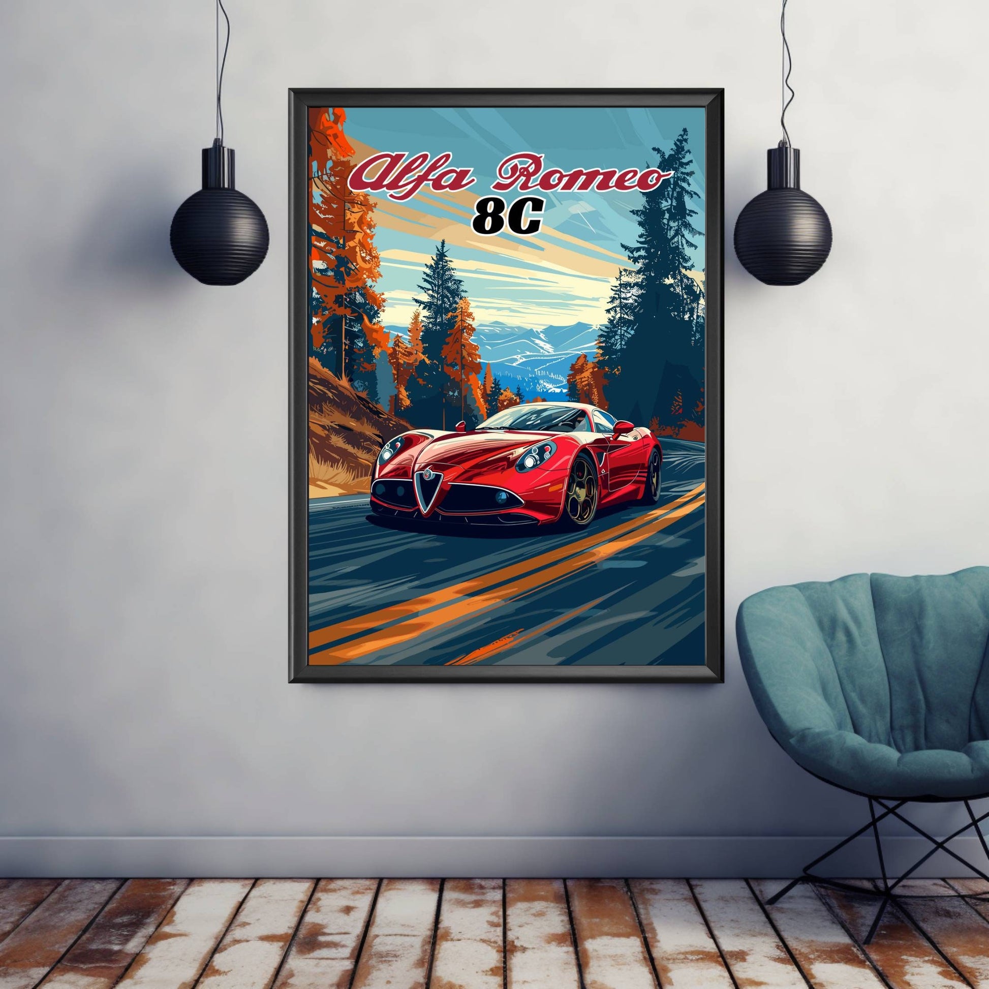 Alfa Romeo 8C Poster