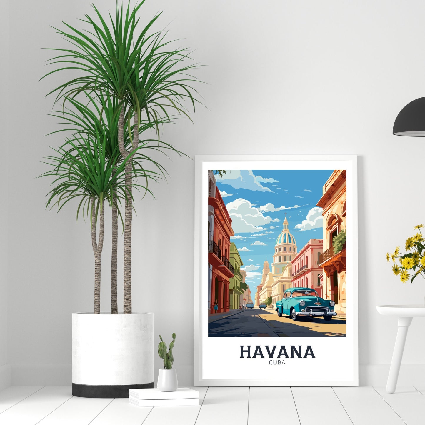 Havana Cuba Art Print | Havana Travel Poster | El Capitolio | Havana Wall Art | Havana Illustration | Havana Print | Cuba Print | ID 946