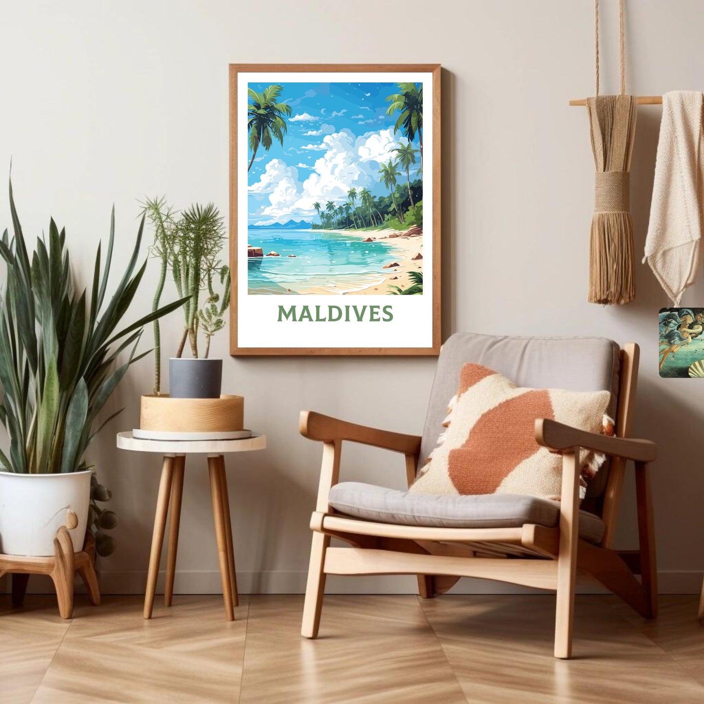 Maldives Poster | Maldives Illustration | Maldives Print | Maldives Wall Art | Maldives Beach Print | Maldives Beach Art | ID 949