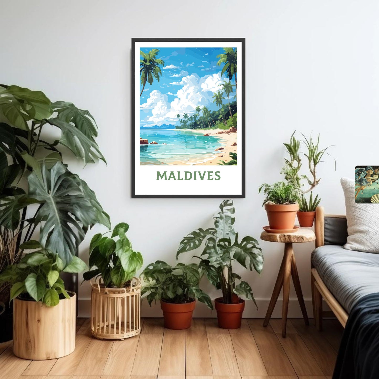 Maldives Poster | Maldives Illustration | Maldives Print | Maldives Wall Art | Maldives Beach Print | Maldives Beach Art | ID 949