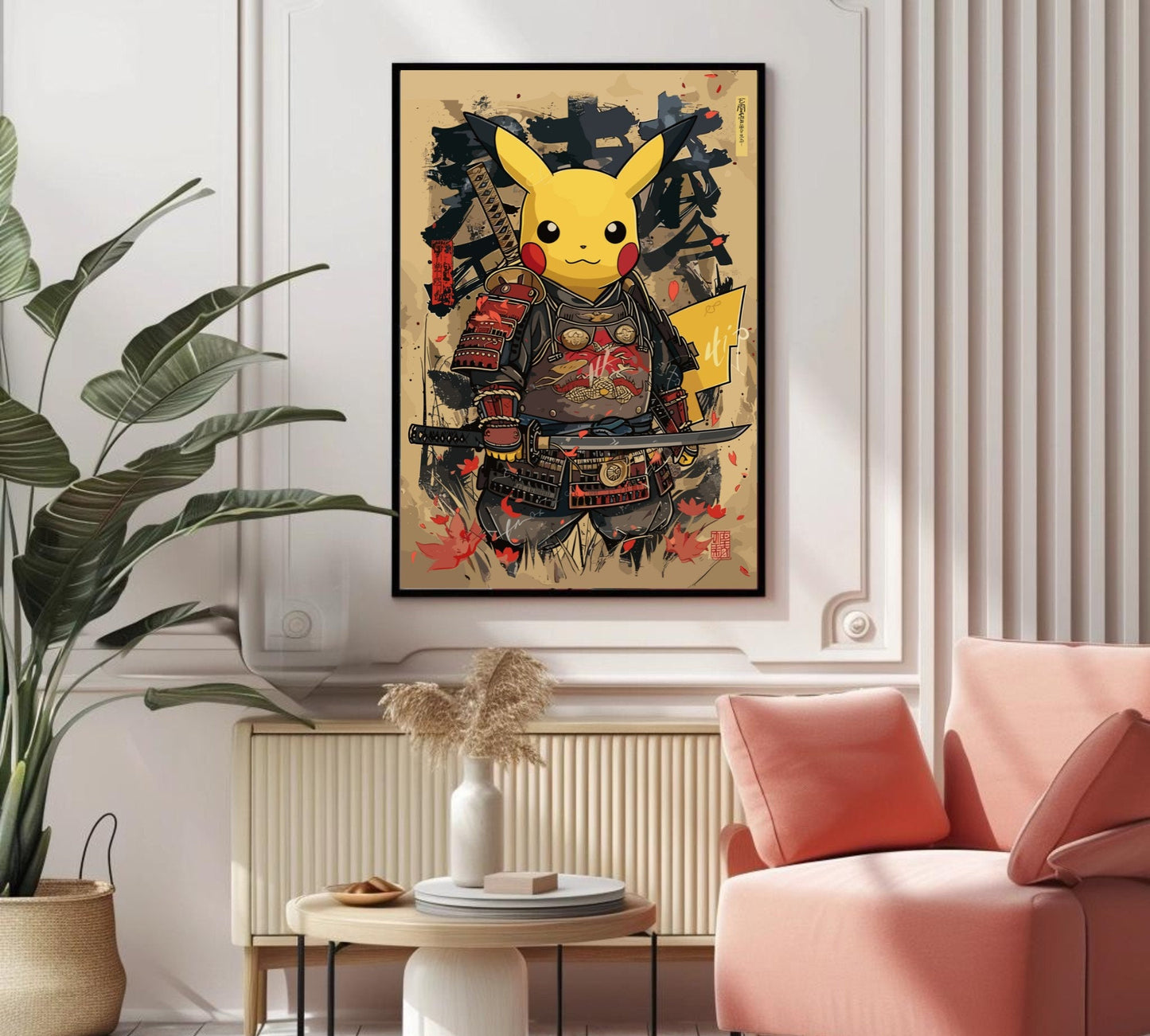 Pikachu Samurai poster