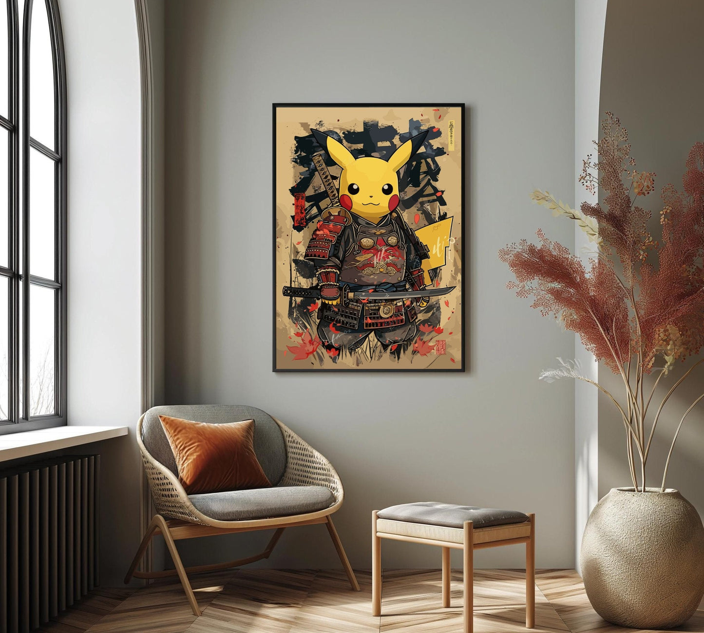 Pikachu Samurai poster