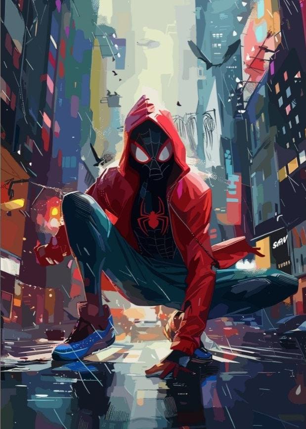 Spiderman: Into the Spiderverse Anime Poster