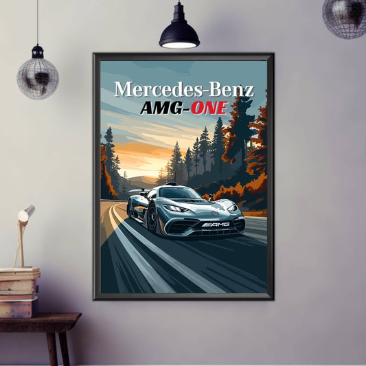 Mercedes-Benz AMG-One Poster, Mercedes-Benz AMG-ONE Print, 2010s Car, Supercar Print, Car Print, Car Poster, Car Art, Race Car Print
