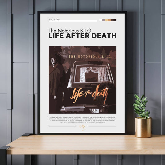 Biggie Poster, Music Poster, Album Poster, Biggie Print, Digital Download, Retro Music Art, The Notorious B.I.G., Life After Death
