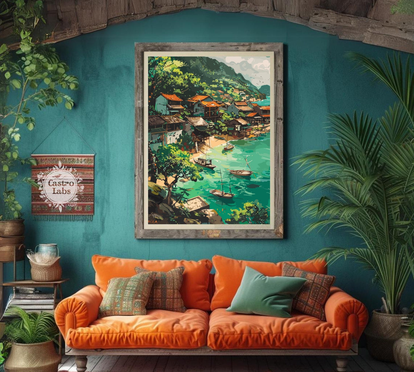 Fishing Village in Vietnam Poster