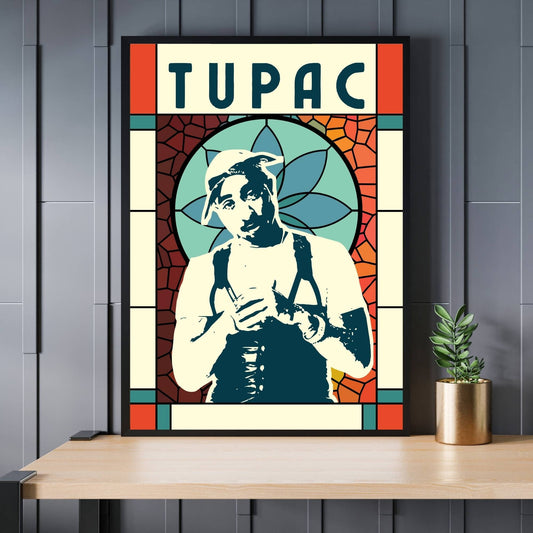 Tupac Poster, Music Poster, 2Pac Print, 2Pac Poster, Music Art, Music Print, Tupac Print, Retro Music Art, Rap Music Poster, Hip-Hop