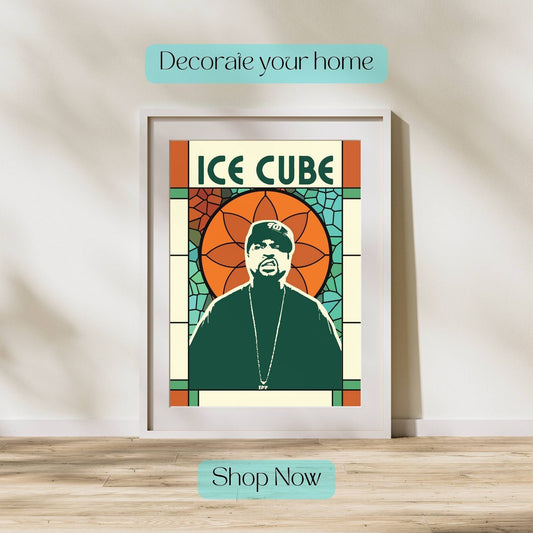 Ice Cube Print, Ice Cube Poster, Music Poster, Music Art, Music Print, NWA Poster, NWA Print, Retro Music Art, Rap Music Poster, Hip-Hop