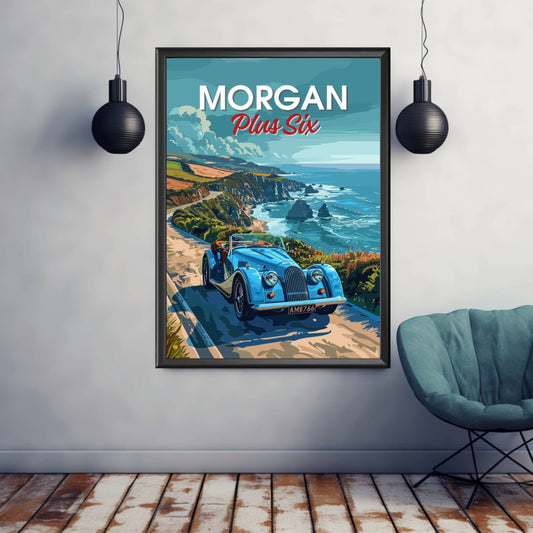 Morgan Plus Six Print, Car Poster, Car Art, Morgan Plus Six Poster, Car Print, Classic Car, Vintage Car, Retro Car