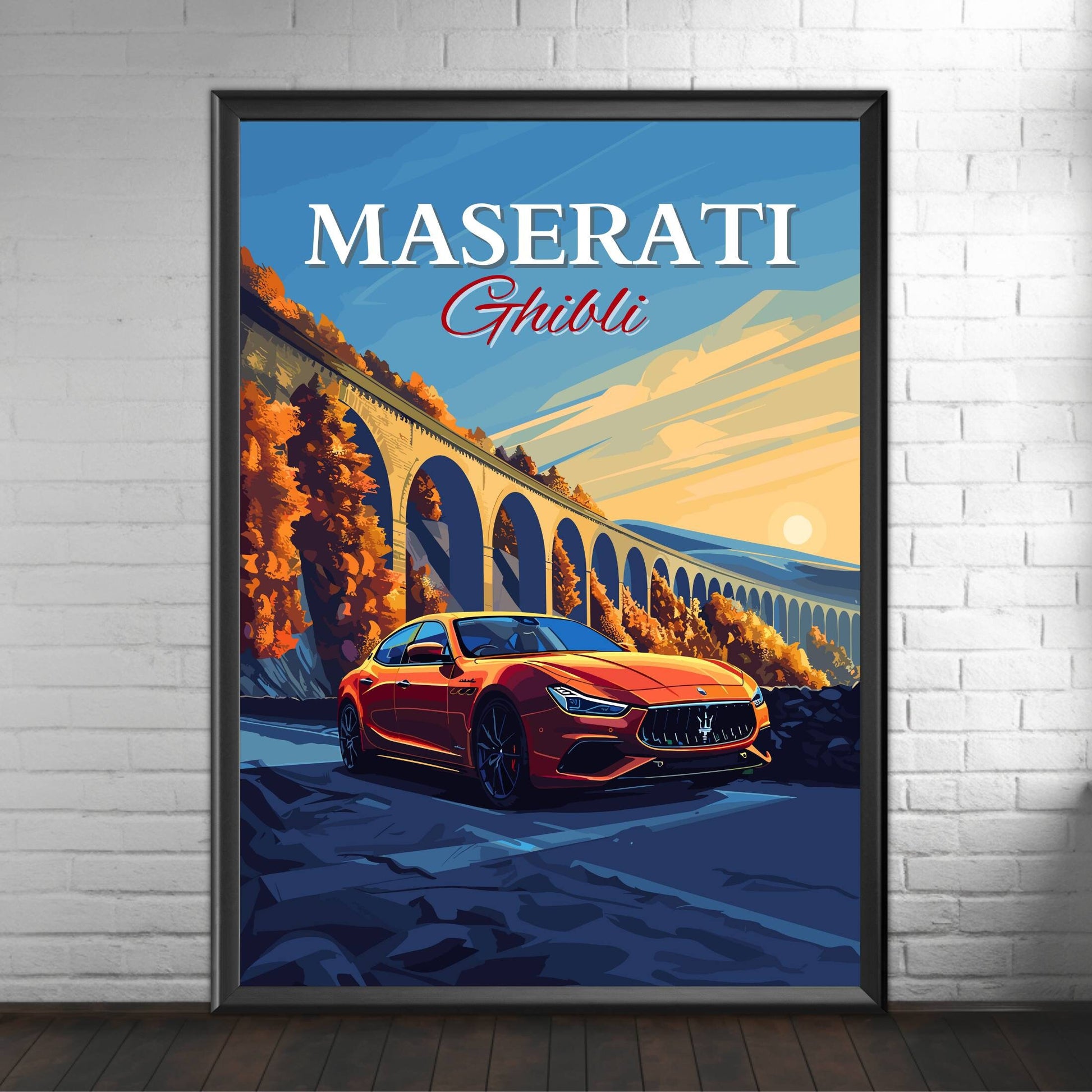 Maserati Ghibli Poster