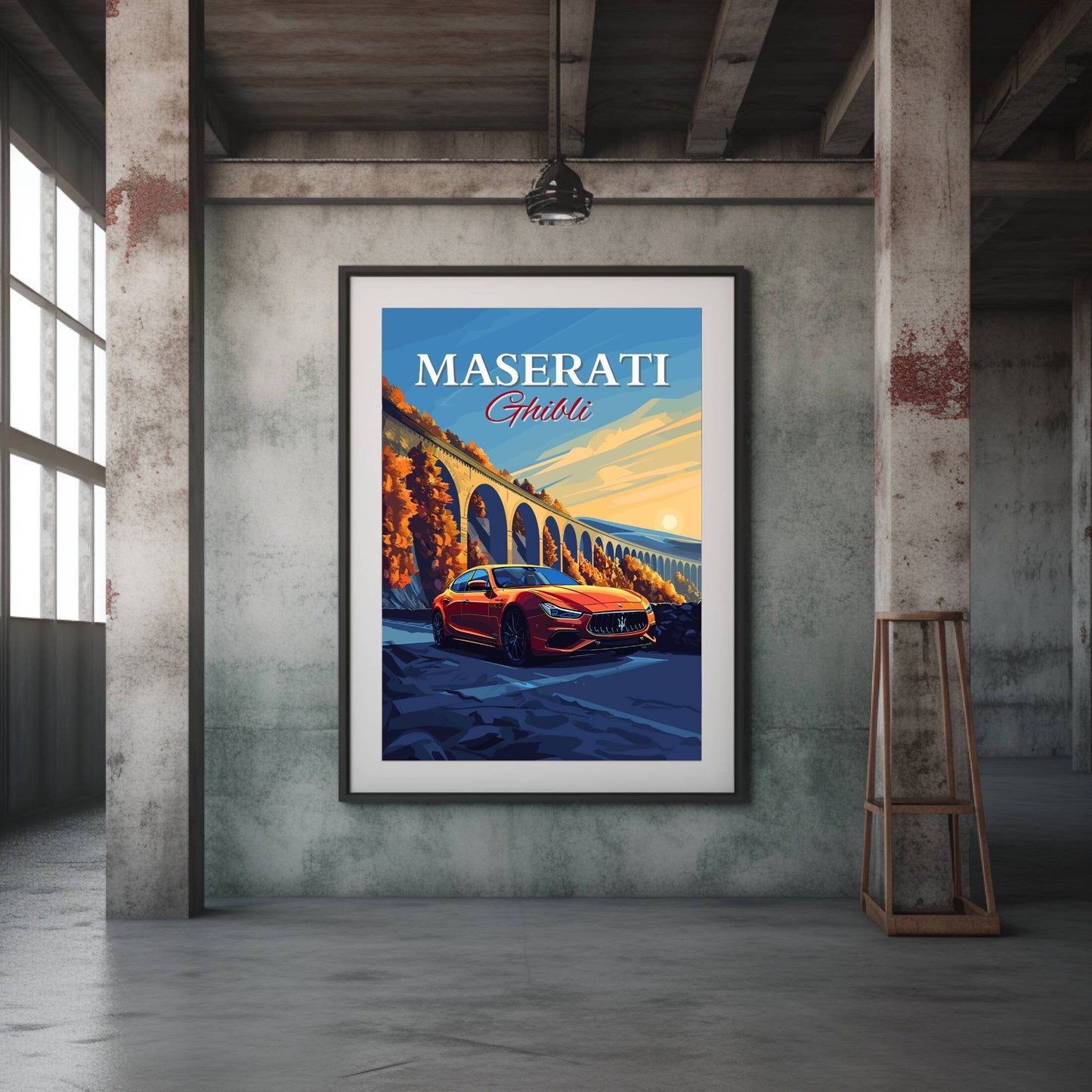 Maserati Ghibli Poster