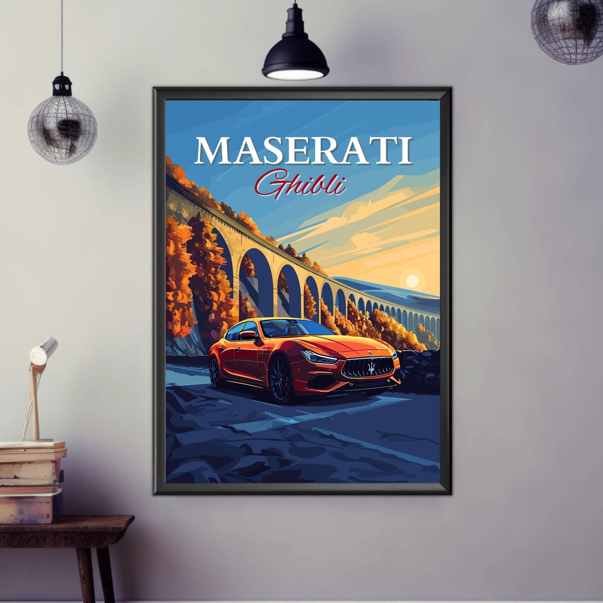 Maserati Ghibli Poster