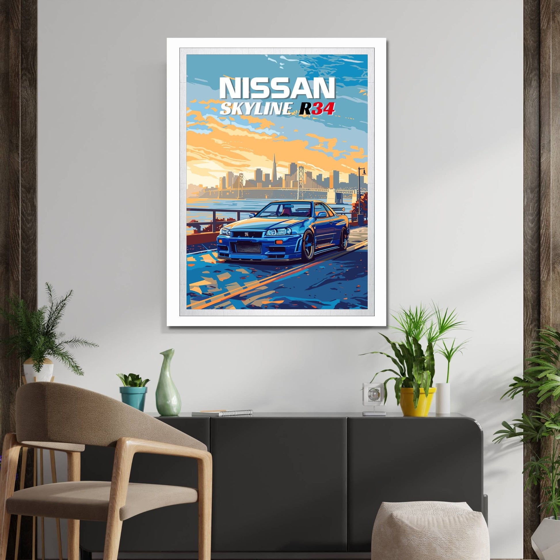 Nissan Skyline R34 Poster - 1990s Car Print