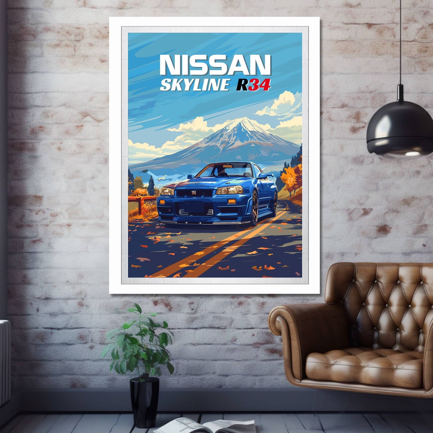 Nissan Skyline R34 Print, 1990s Car Print