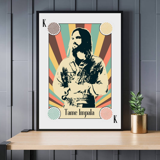 Tame Impala Print, Tame Impala Poster, Music Poster, Music Art, Music Print, Deck of Cards, Psychedelic Rock