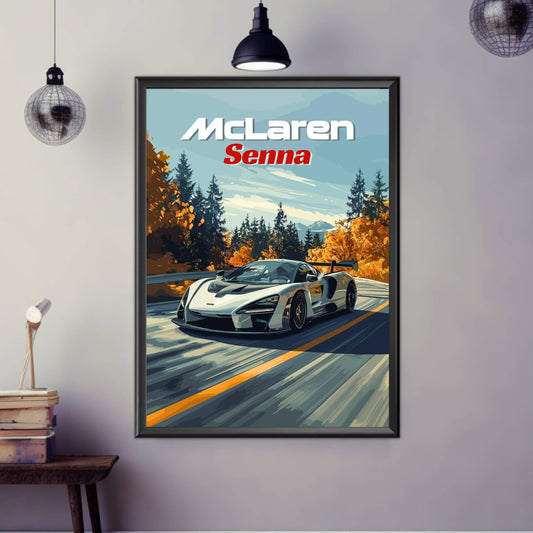 McLaren Senna Print, McLaren Senna Poster, Car Print, Car Art, Supercar Poster, Car Poster, Modern Classic Car Poster, Supercar Print