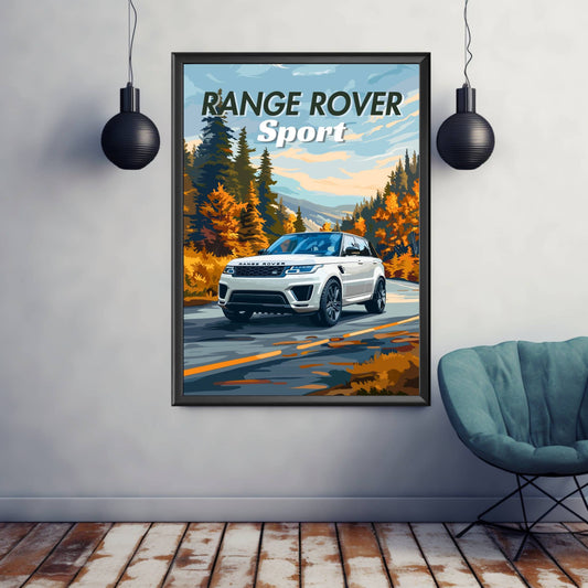 Range Rover Sport Poster, Range Rover Sport Print, Car Print, 2010s Car, Car Art, Classic car print, Sports Car Print, Car Poster