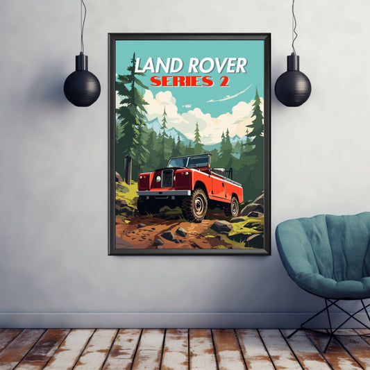 Land Rover Series 2 Poster, Land Rover Series 2 Print, 1950s Car Print, Car Art, Classic Car, Car Print, Car Poster, Vintage Car Print