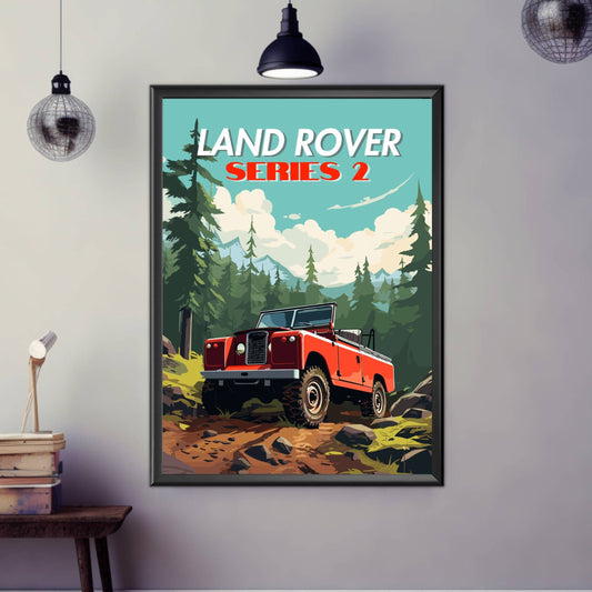 Land Rover Series 2 Poster, Land Rover Series 2 Print, 1950s Car Print, Car Art, Classic Car, Car Print, Car Poster, Vintage Car Print