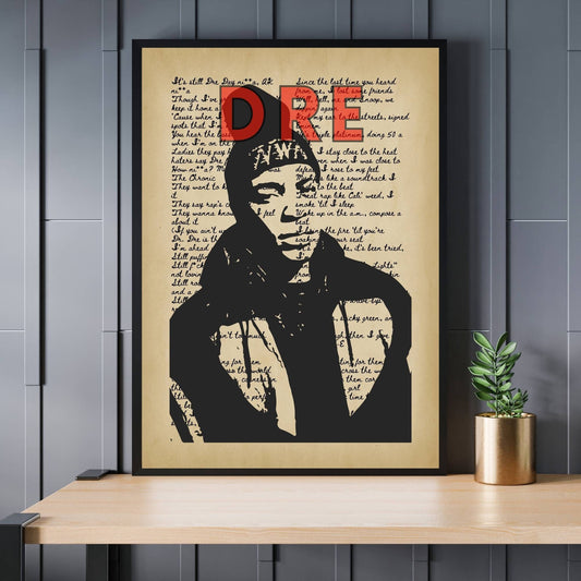 Dr Dre Print, Music Art, Dr Dre Poster, Music Poster, Music Print, Retro Music Art, Rap Music Poster, Hip-Hop Music Poster