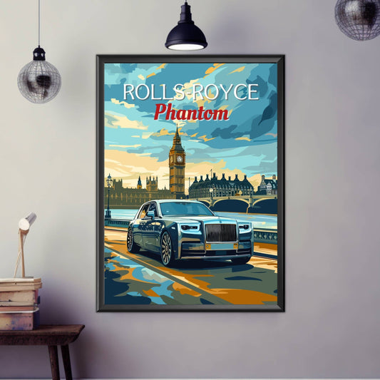 Rolls-Royce Phantom Print, Rolls-Royce Phantom Poster, Supercar Print, Car Print, Car Poster, Luxury Car Print, Car Art, 2010s Car Print