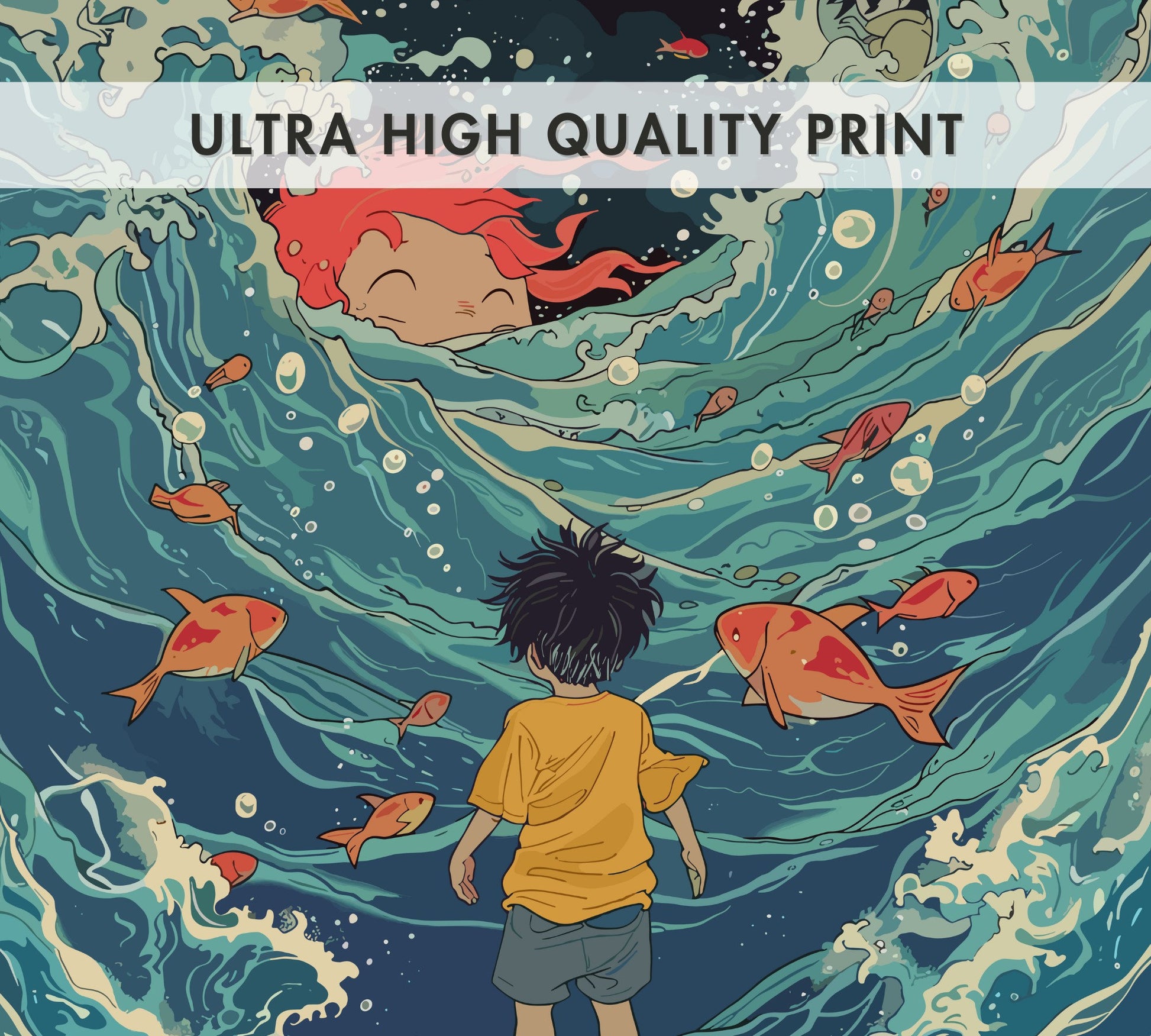 Ponyo Poster - Studio Ghibli Poster,