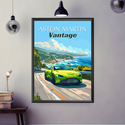 Aston Martin Vantage Print, Aston Martin Vantage Poster, 2010s Car, Modern Classic Car Print, Car Print, Car Poster, Car Art, Luxury Car
