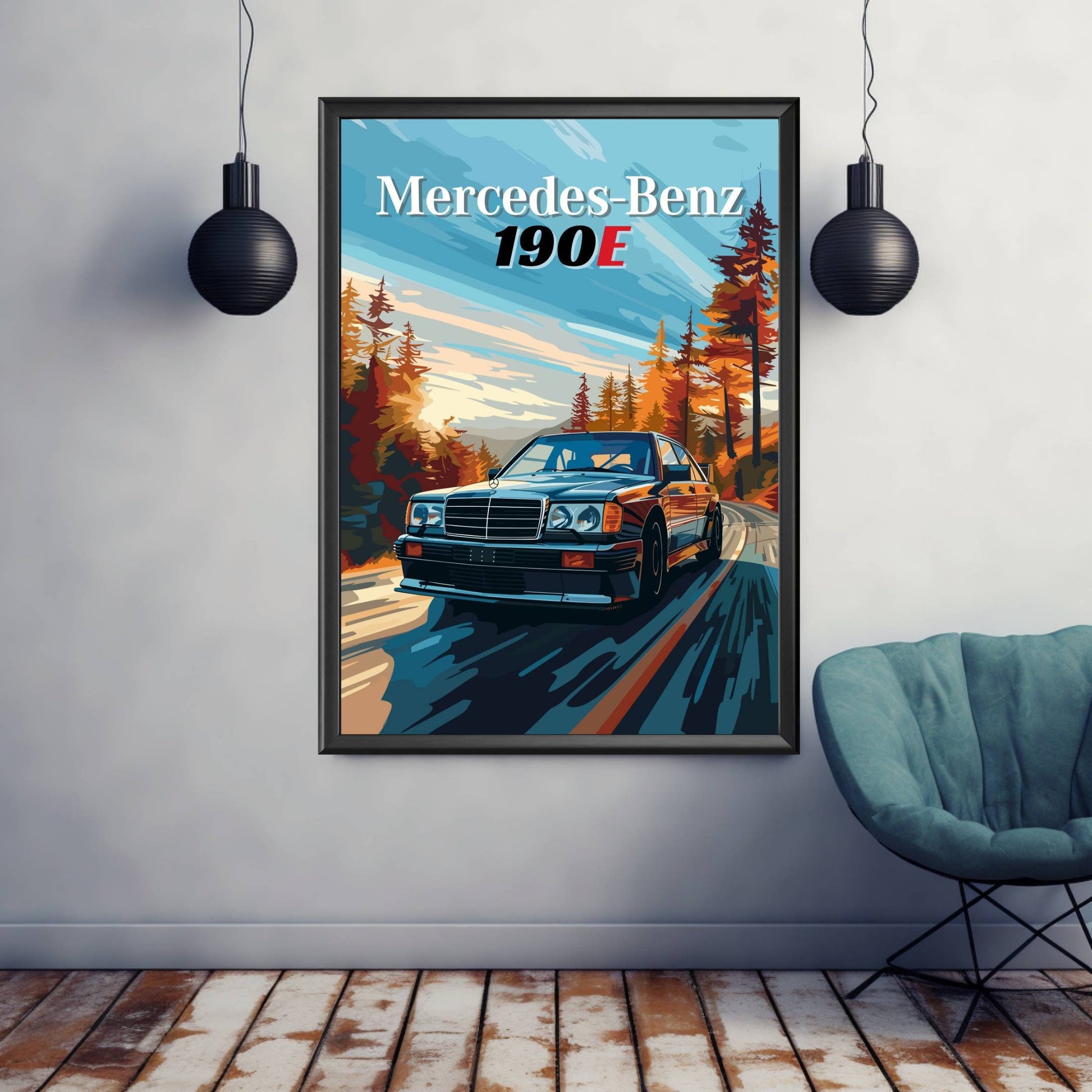 Mercedes-Benz 190E Print. 1990s