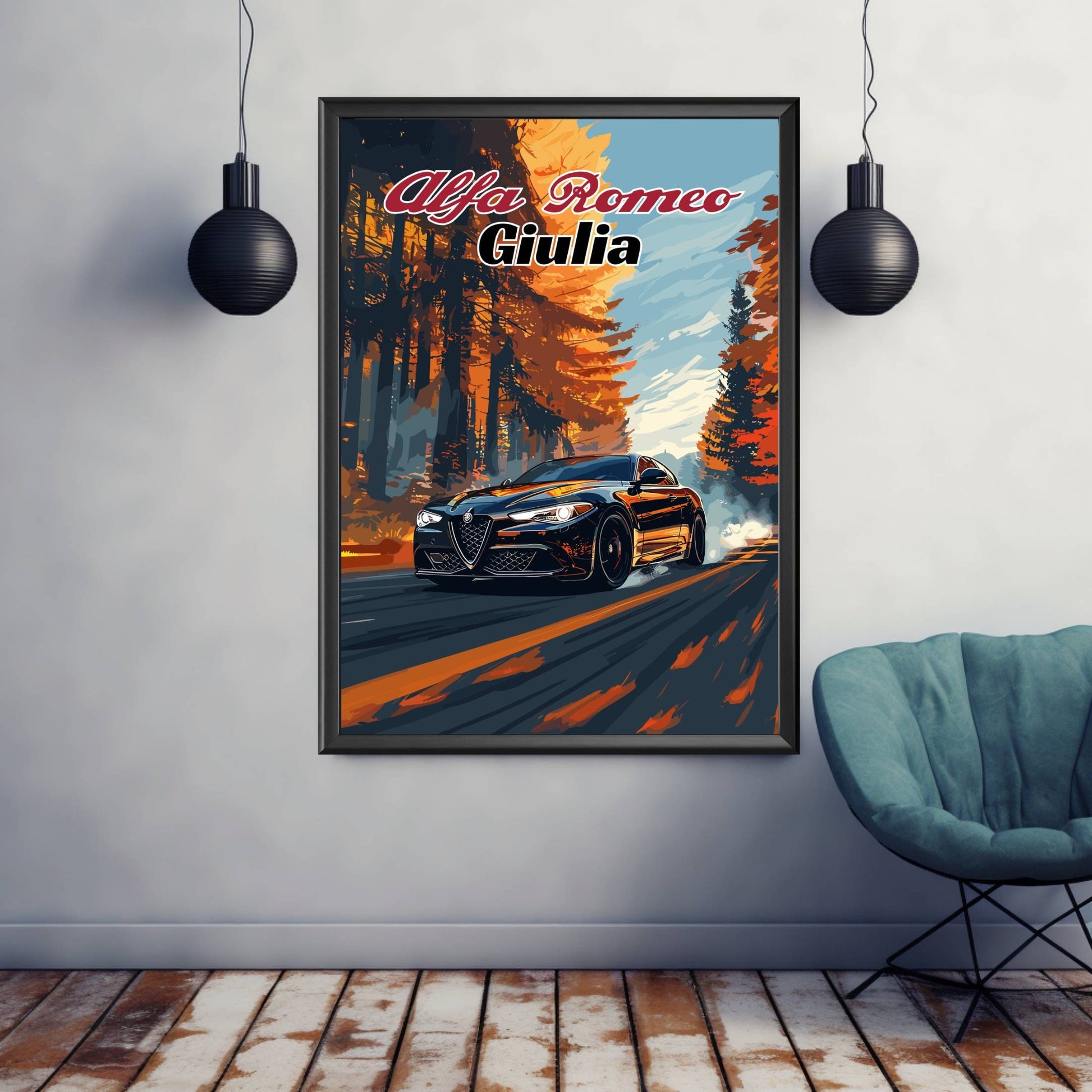 Alfa Romeo Giulia Car Poster