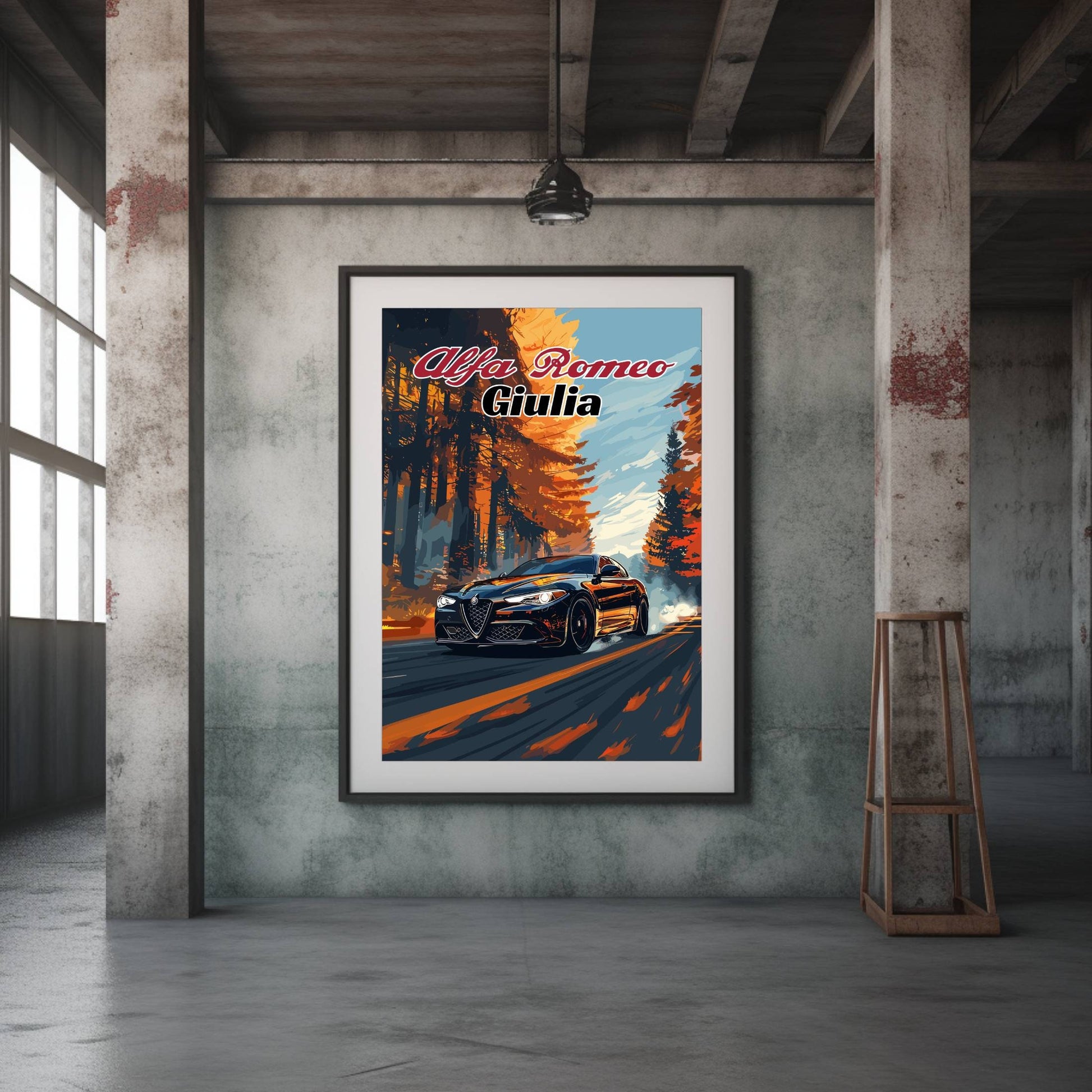 Alfa Romeo Giulia Car Poster