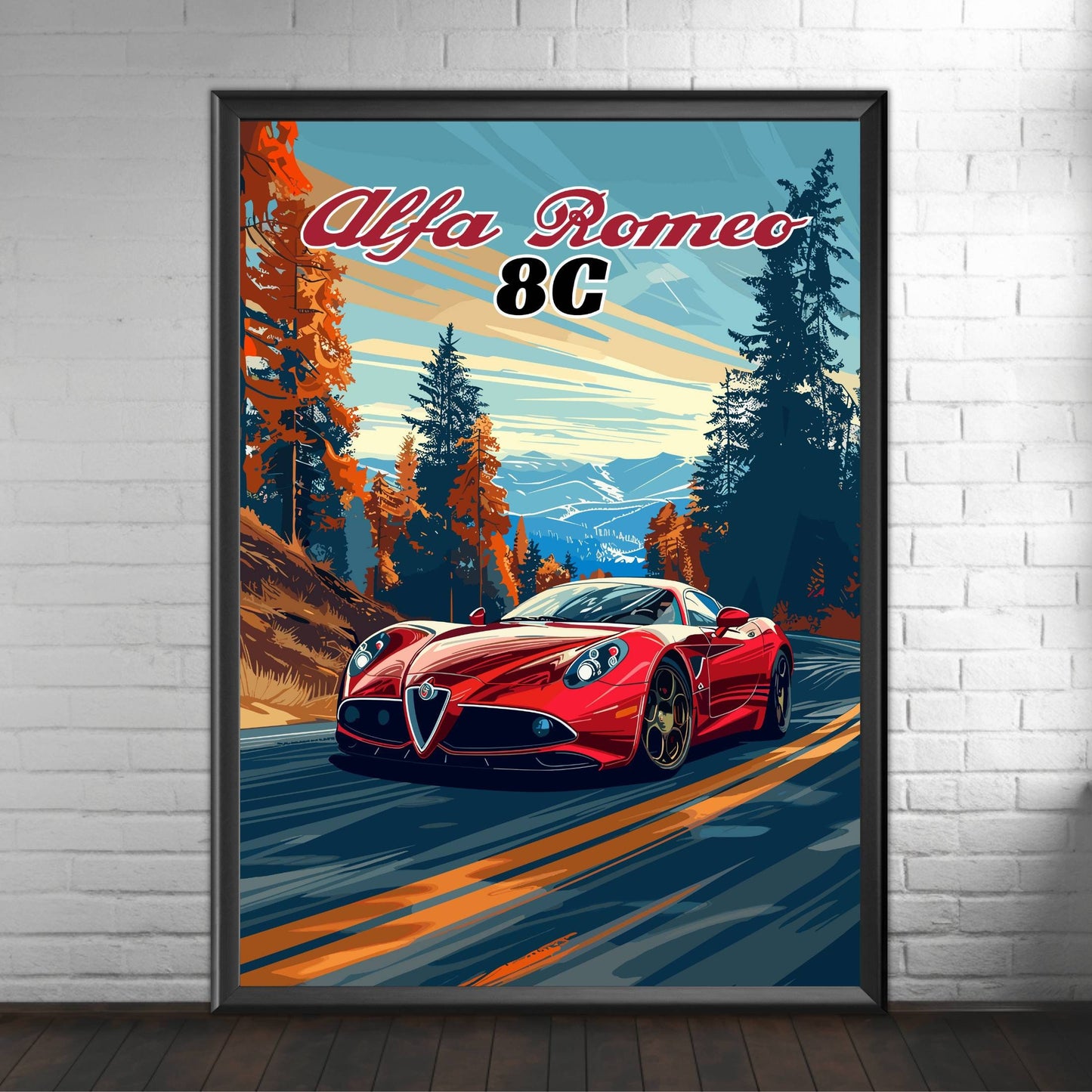 Alfa Romeo 8C Poster