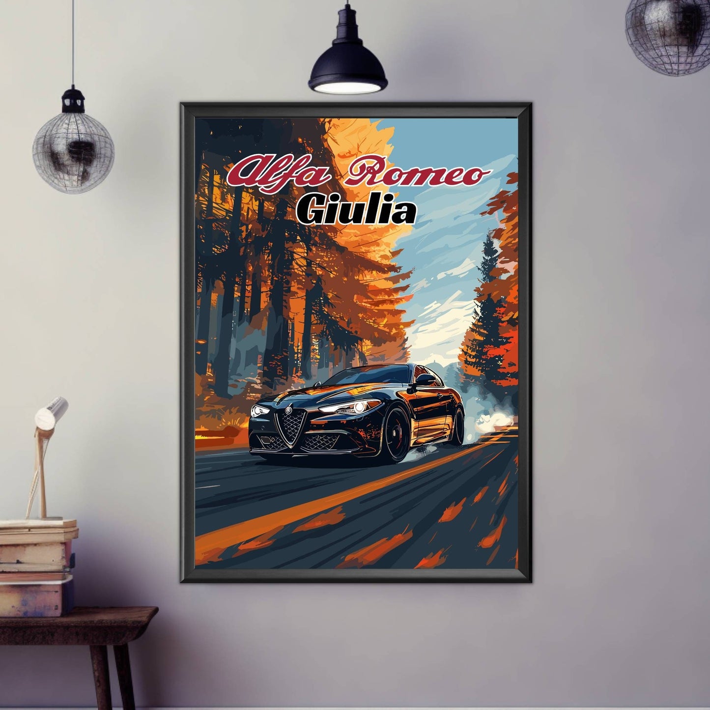 Alfa Romeo Giulia Car Poster