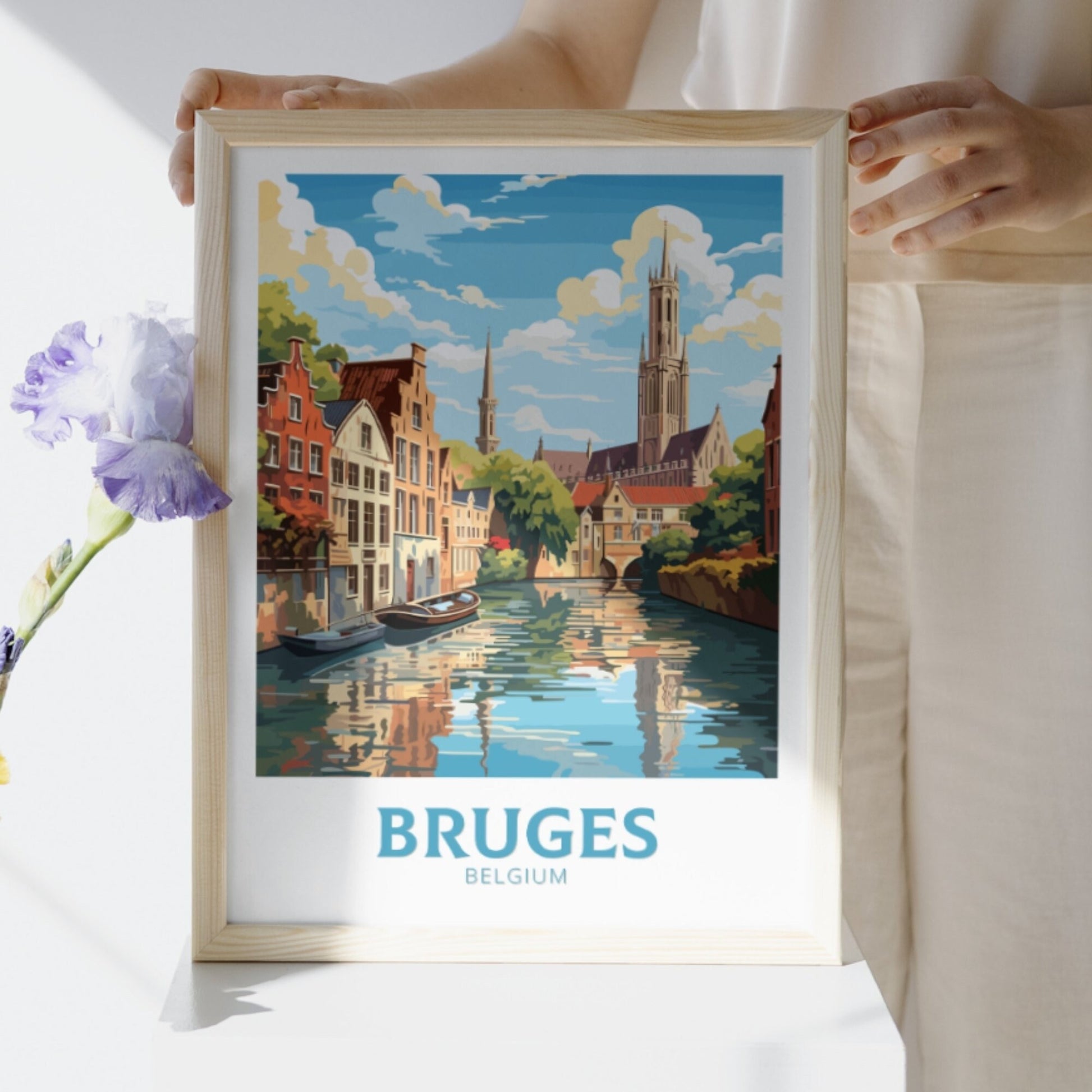 Bruges Belgium Travel Poster