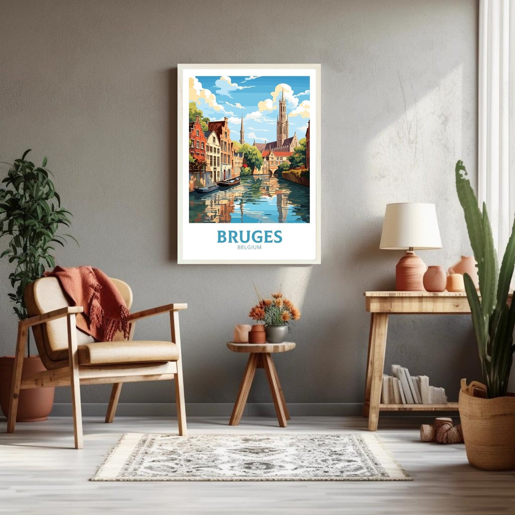 Bruges Belgium Travel Poster