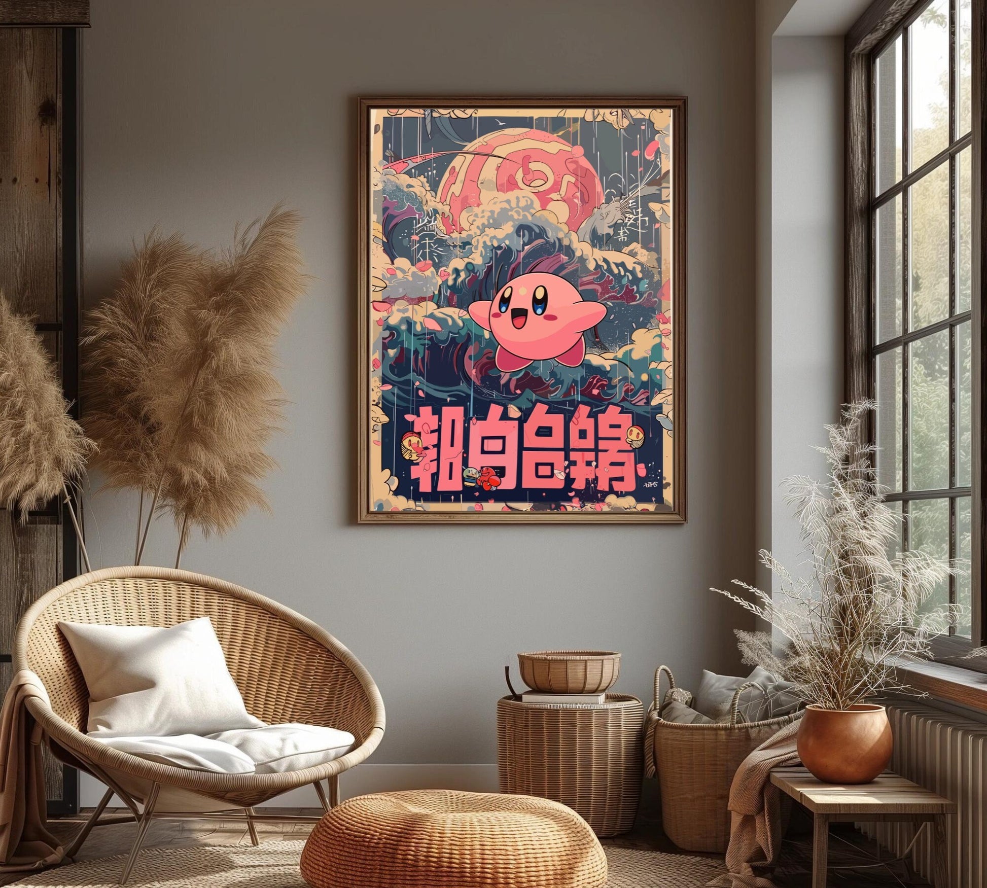 Kirby: Dream Land Super Smash Bros Anime Poster - Printable Wall Art for Bedroom Decor and Japanese Home Decor