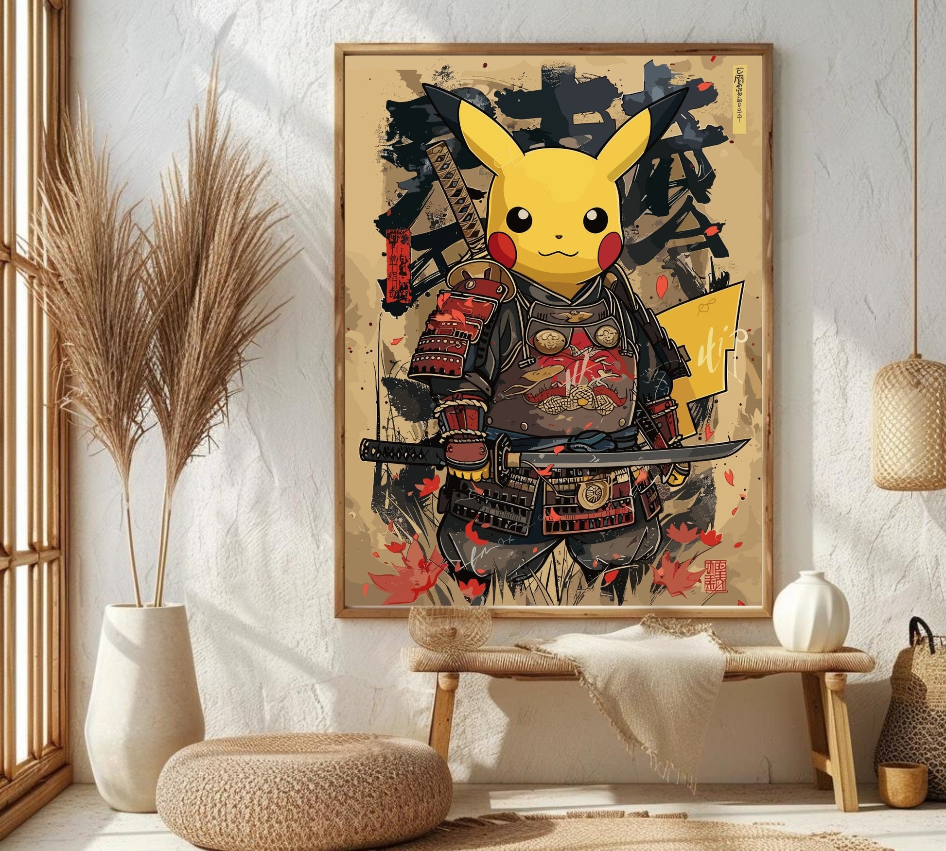 Pikachu Samurai poster